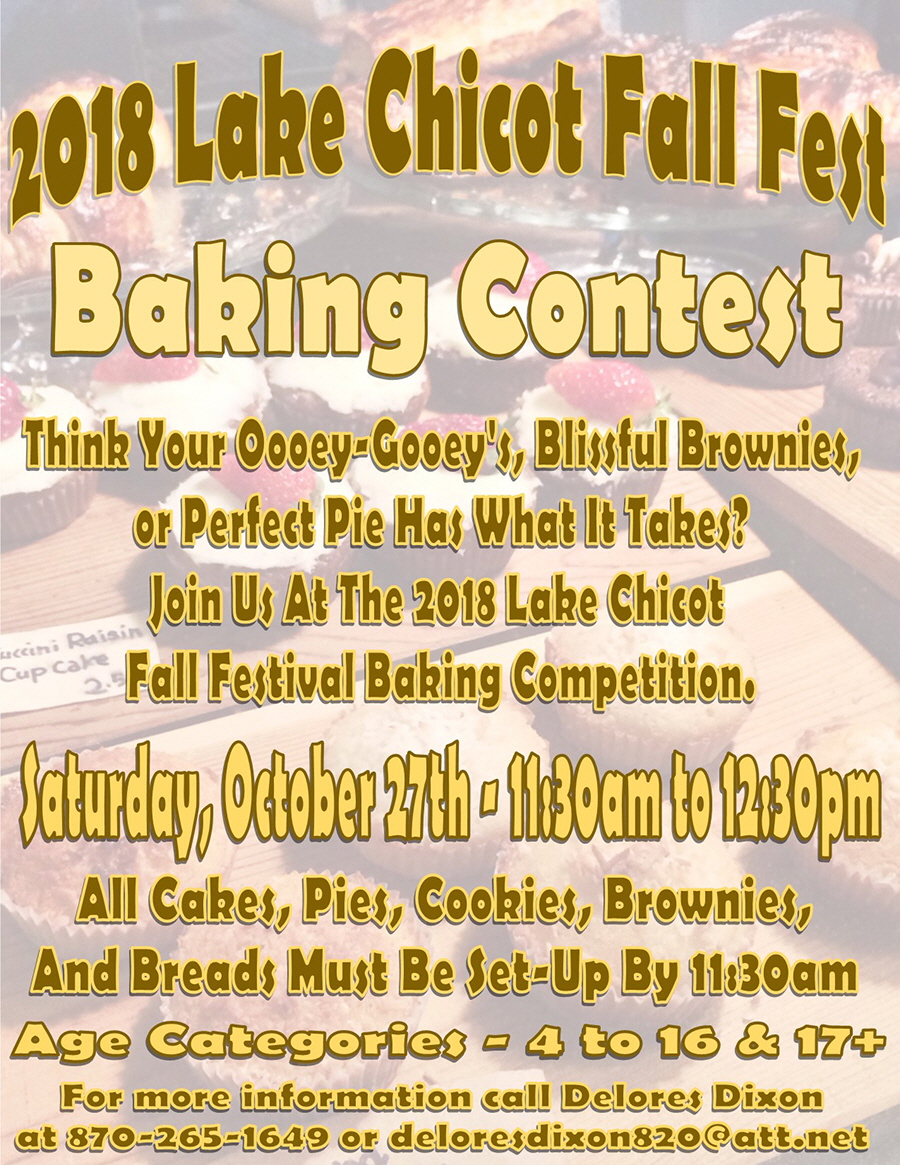 2018 Baking Contest Flyer Fall Fest
